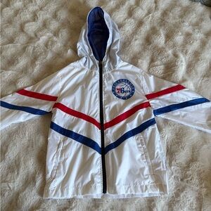 NBA 76ers Youth Zip-up Jacket (like new)